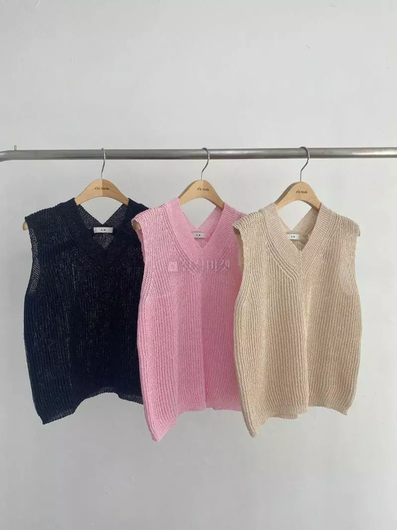 Alamode - Korean Women Fashion - #thelittlethings - Knit Sleeveless - 4