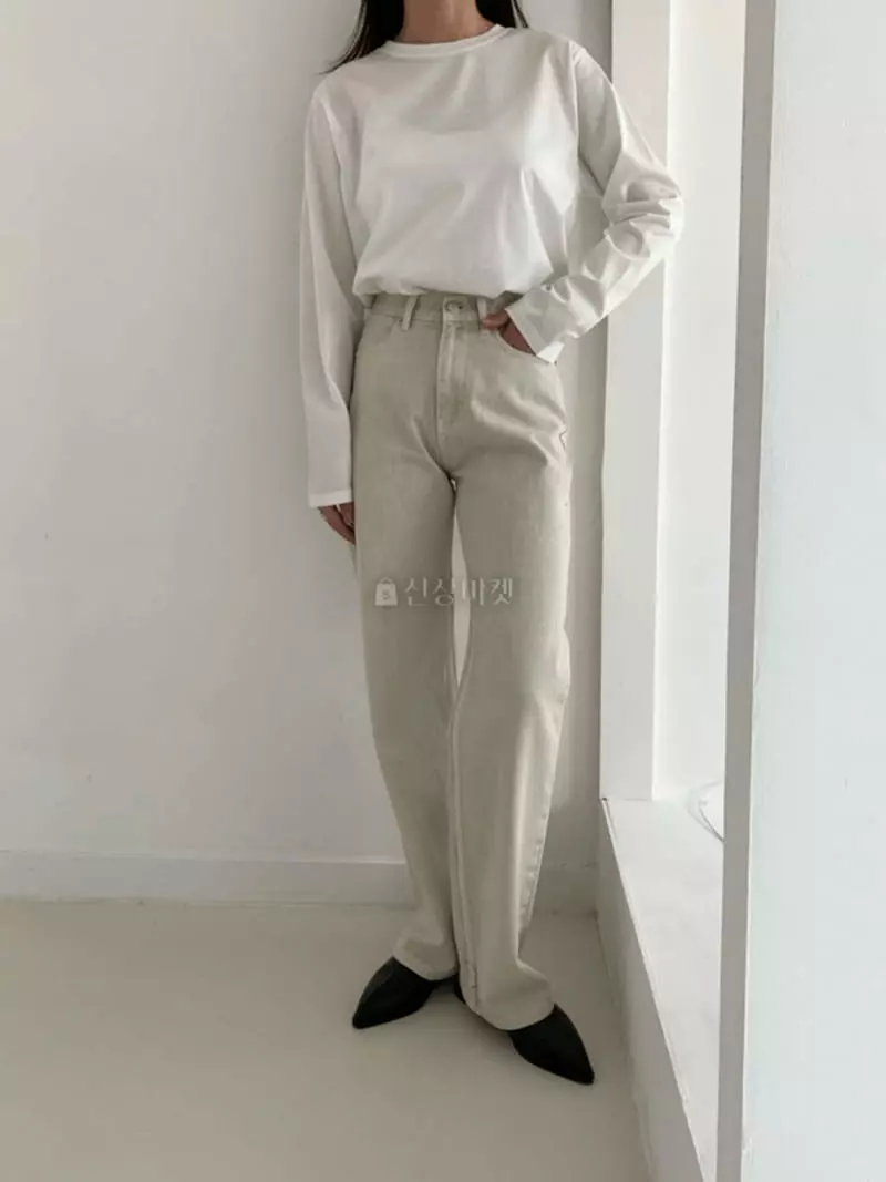Alamode - Korean Women Fashion - #womensfashion - Gament Jeans - 4