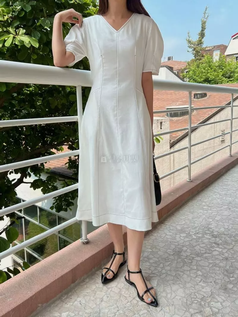 Alamode - Korean Women Fashion - #restrostyle - Slim One-piece - 3