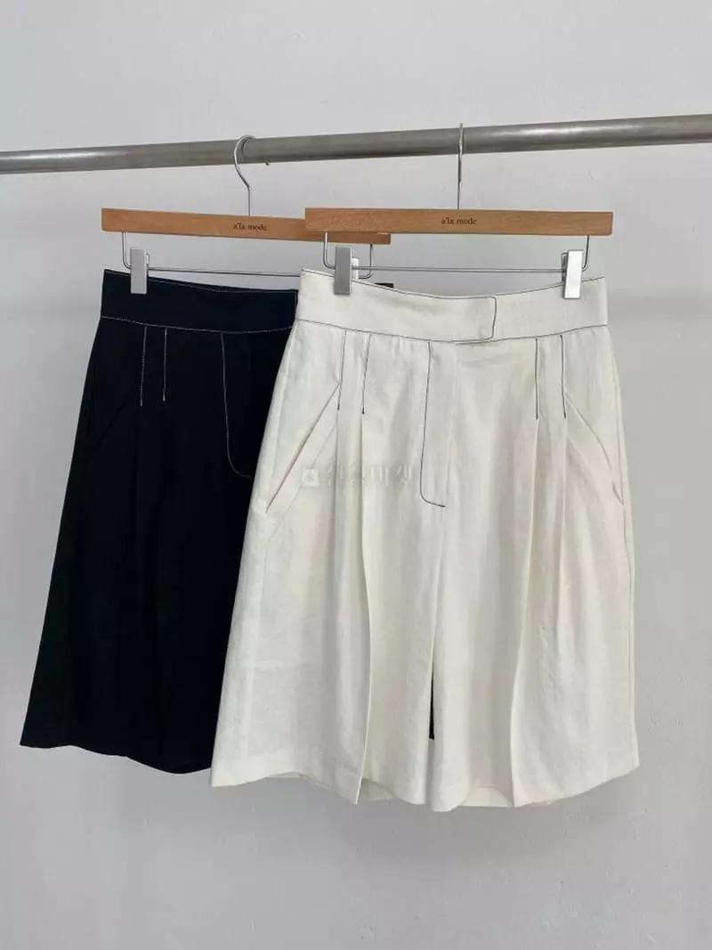 Alamode - Korean Women Fashion - #romanticstyle - Stitch Shorts - 4