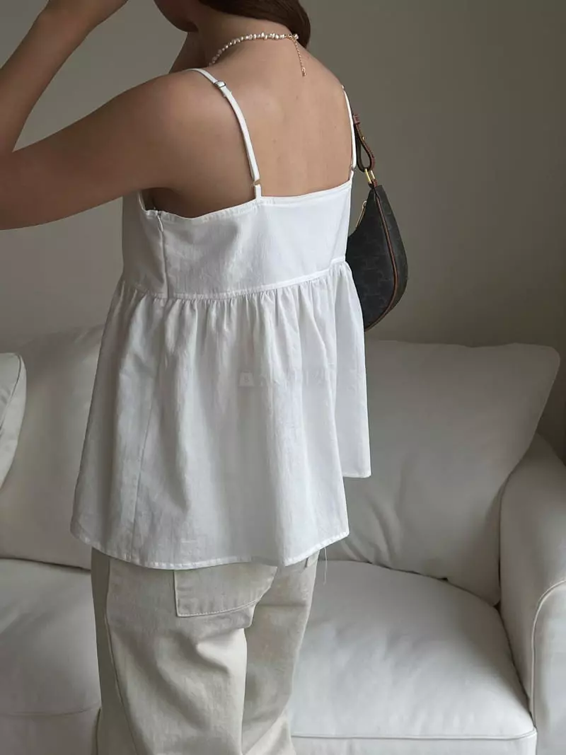 Alamode - Korean Women Fashion - #womensfashion - Cotton V Sleeveless - 2