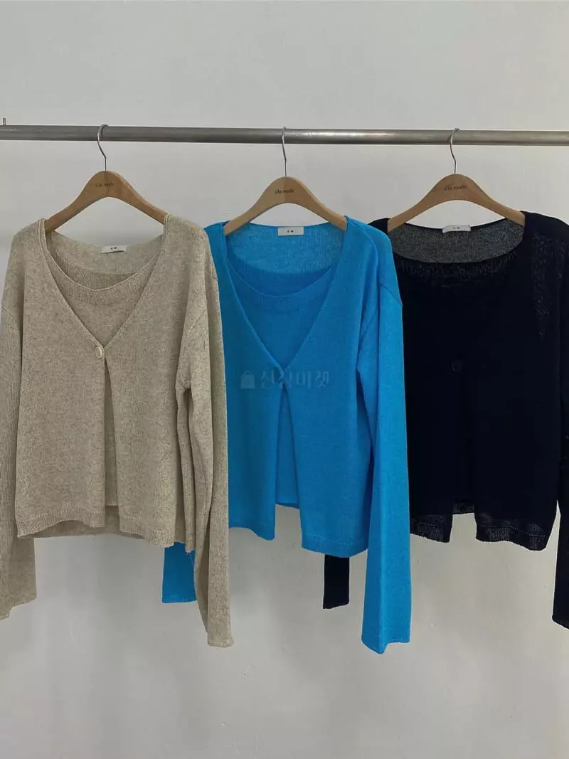Alamode - Korean Women Fashion - #momslook - Cardigan Set - 4