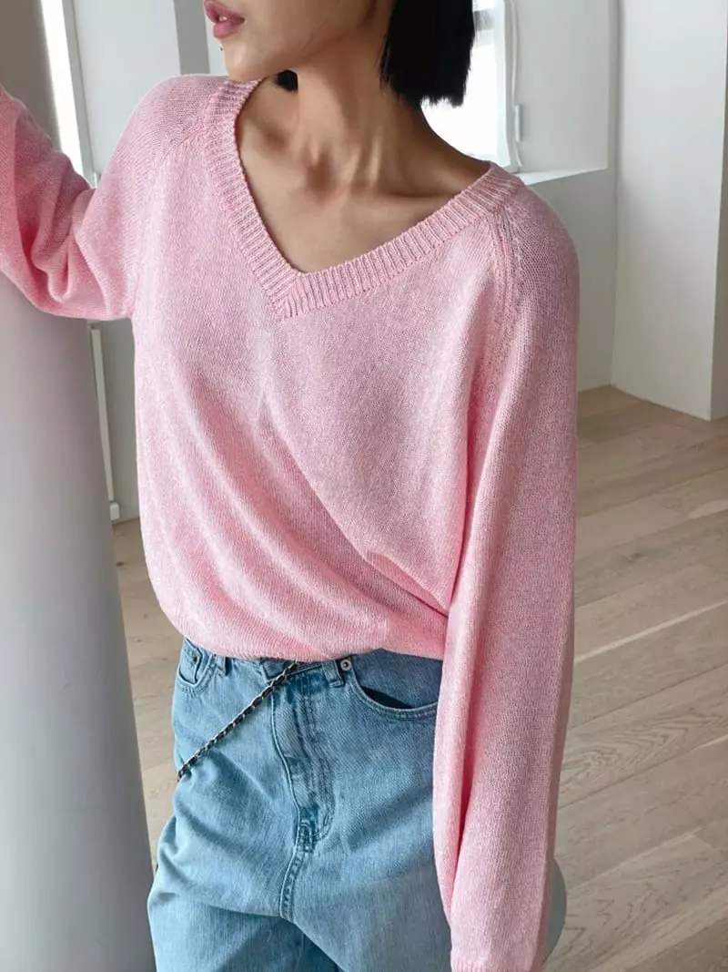 Almond Pepe - Korean Women Fashion - #womensfashion - Holen Linen  Knit - 4