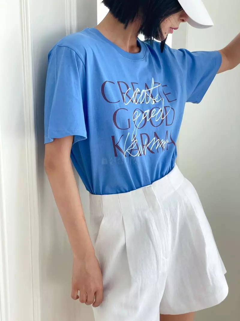 Almond Pepe - Korean Women Fashion - #momslook - Hand Printing Tee - 5