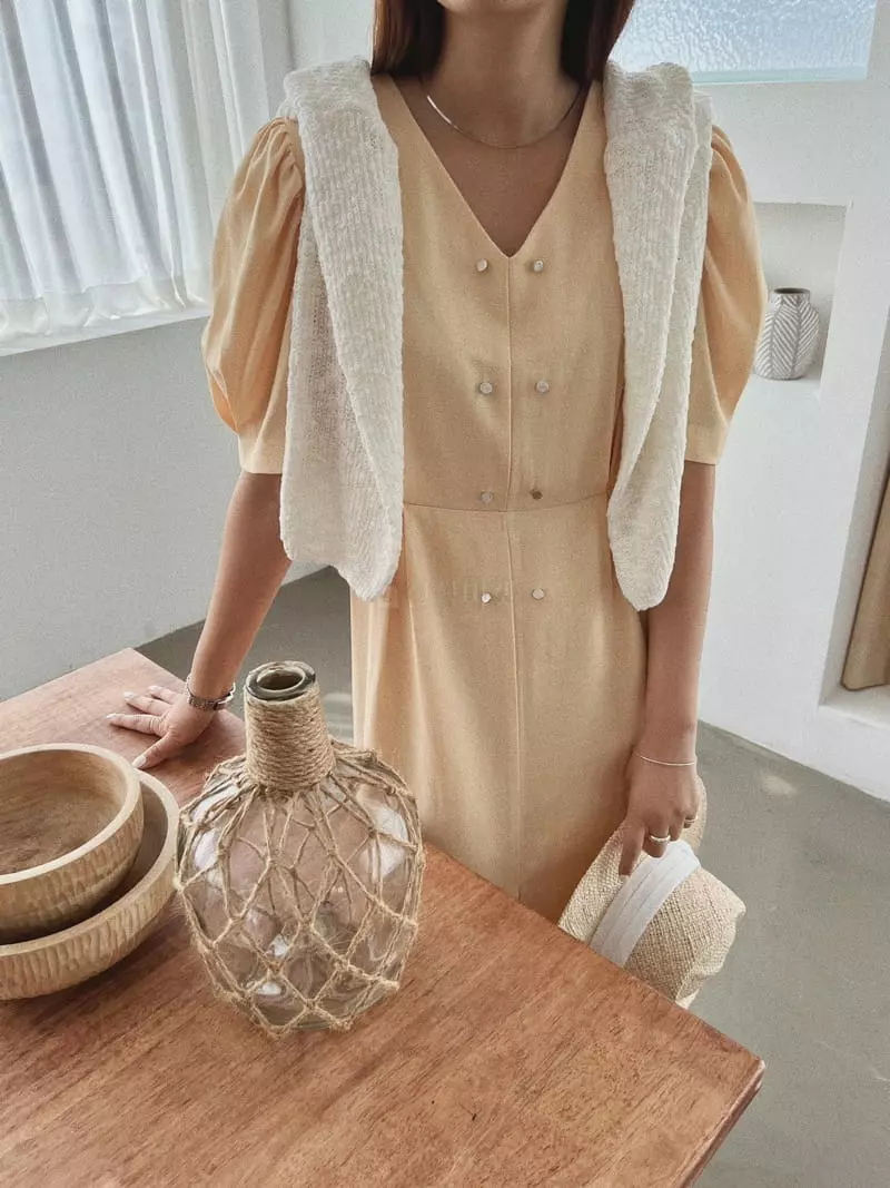 Almond Pepe - Korean Women Fashion - #momslook - Tulip Puff One-piece - 4