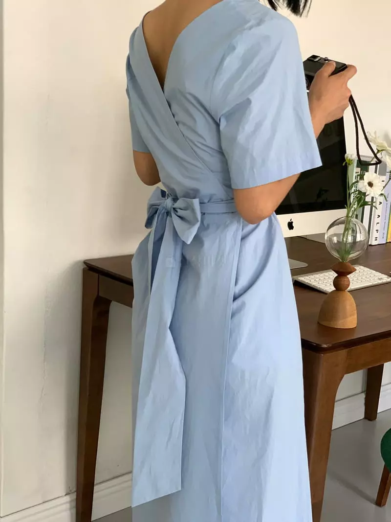 Almond Pepe - Korean Women Fashion - #momslook - Wrap One-piece