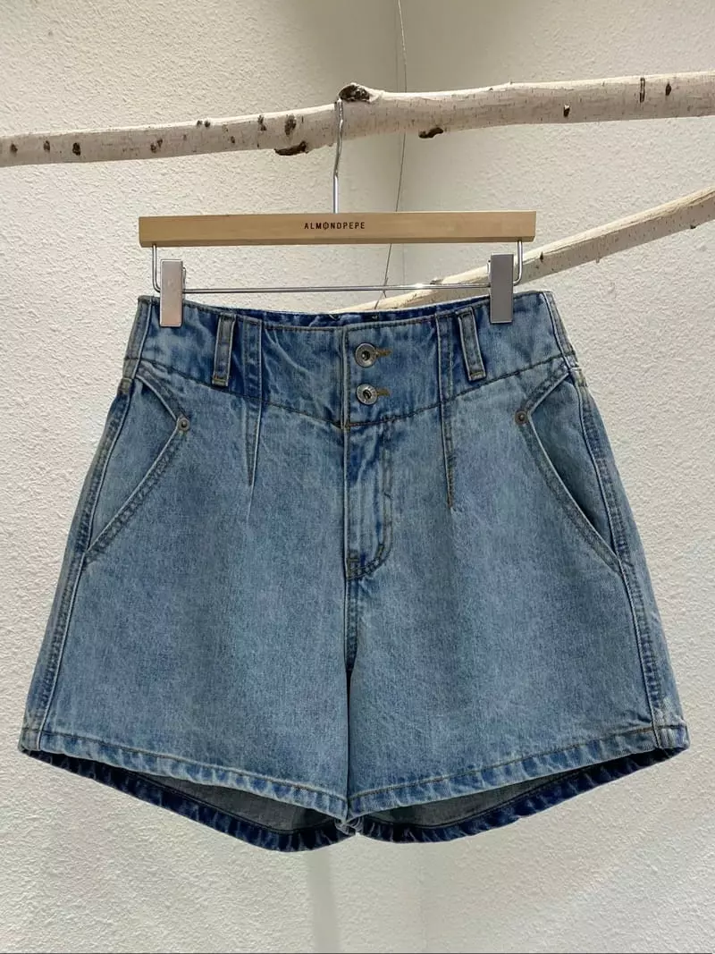Almond Pepe - Korean Women Fashion - #momslook - Jety Denim Shorts - 9