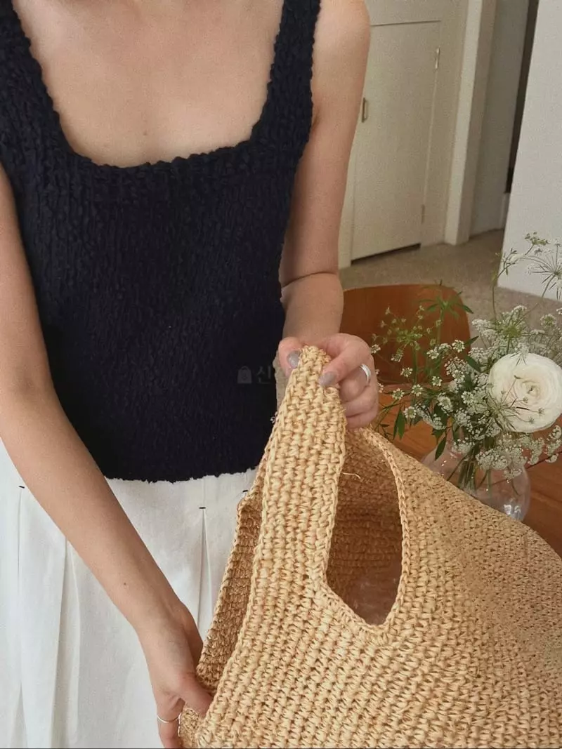 Almond Pepe - Korean Women Fashion - #momslook - Slub Knit Sleeveless - 12