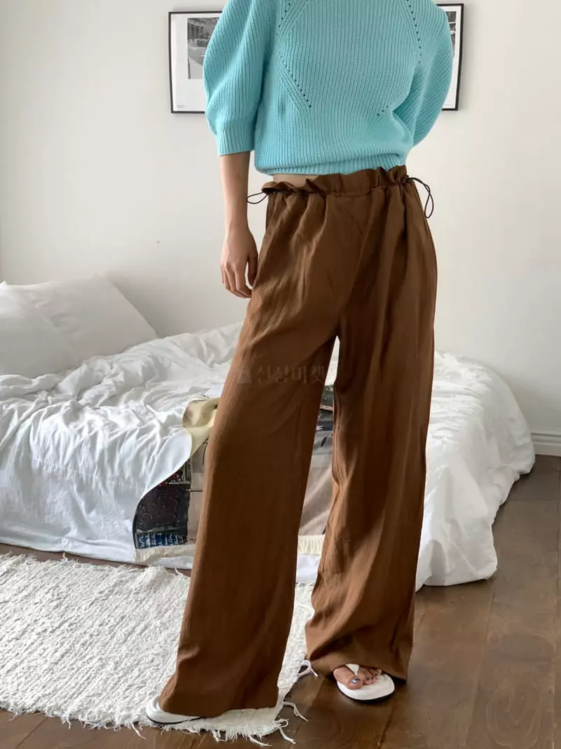 Almond Pepe - Korean Women Fashion - #womensfashion - Rinkle Pants - 4