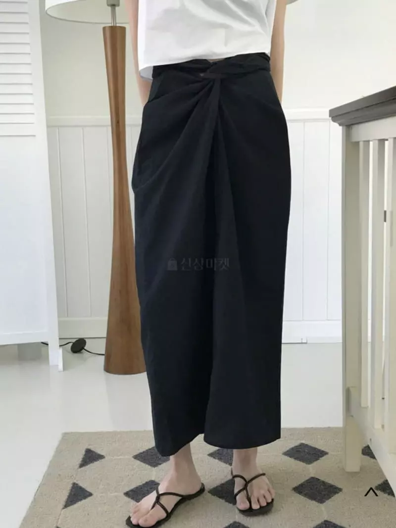 Almond Pepe - Korean Women Fashion - #momslook - Linen Tie Skirt - 9