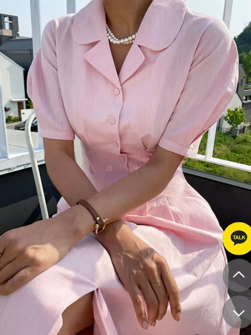 Almond Pepe - Korean Women Fashion - #womensfashion - Retro Linen One-piece - 4