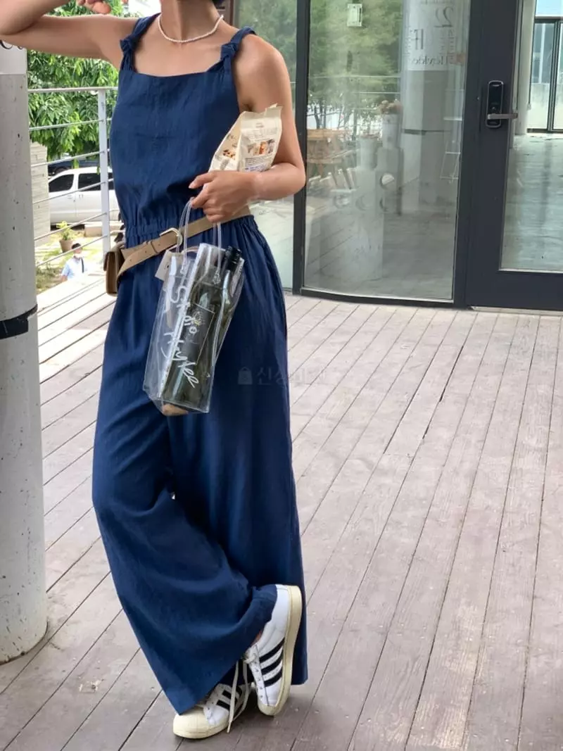 Almond Pepe - Korean Women Fashion - #momslook - Nine Linen Jumpsuit - 11
