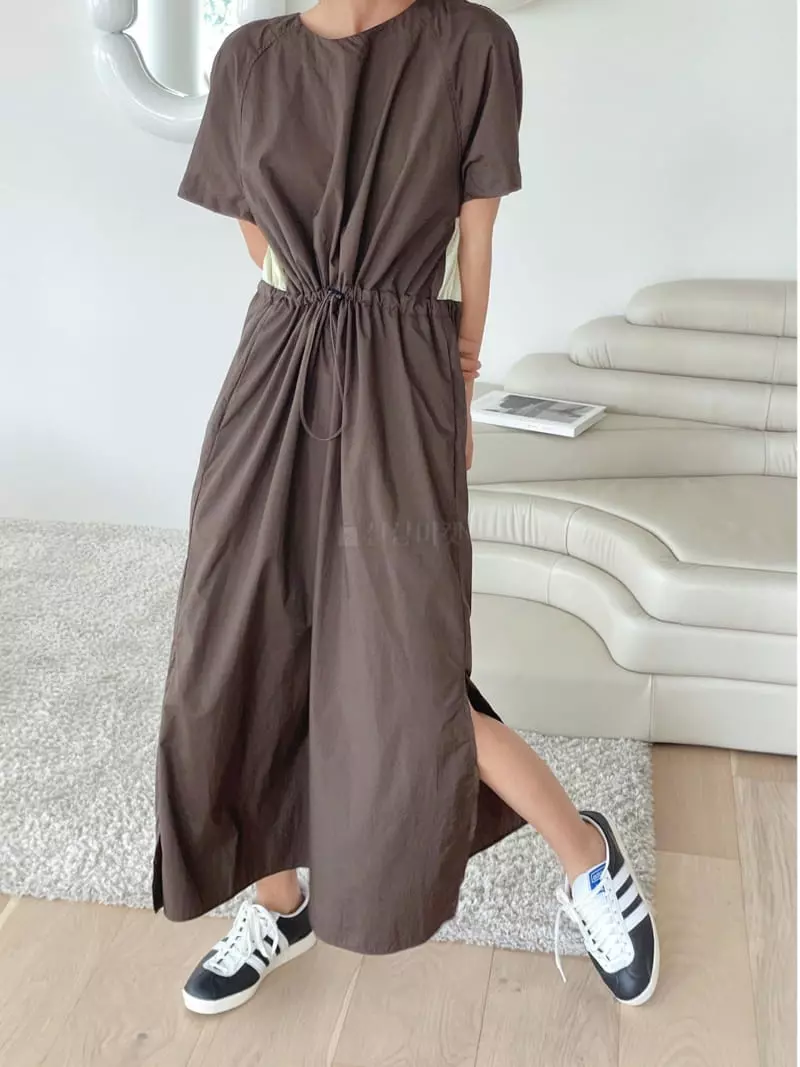 Almond Pepe - Korean Women Fashion - #restrostyle - Andy Color One-piece