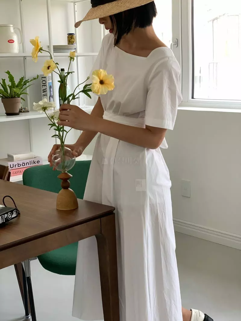 Almond Pepe - Korean Women Fashion - #romanticstyle - Wrap One-piece - 7