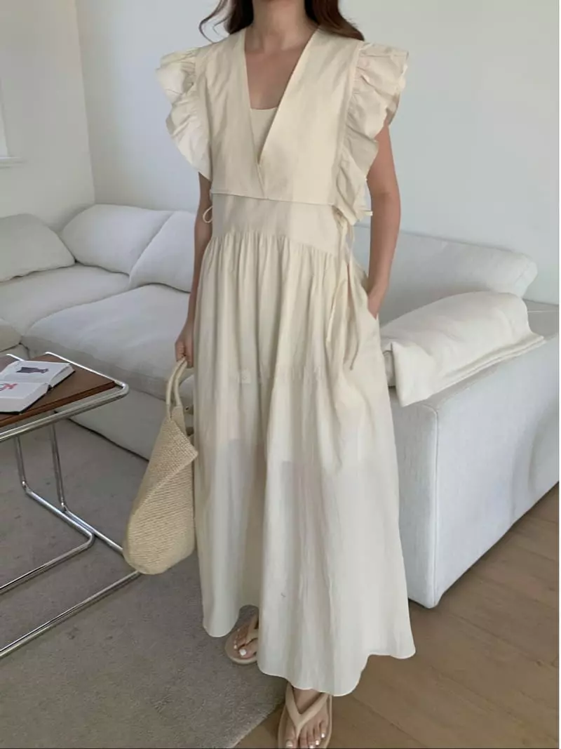 Almond Pepe - Korean Women Fashion - #vintageinspired - Tail Set One-piece - 5
