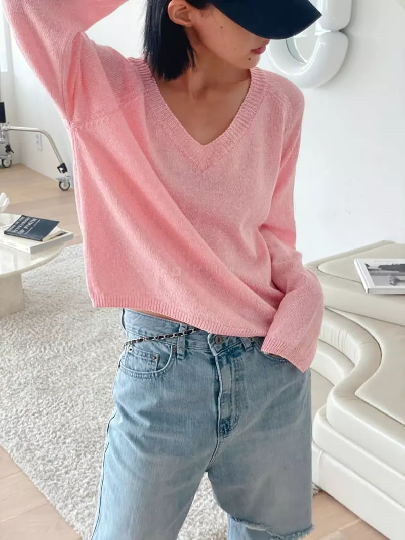 Almond Pepe - Korean Women Fashion - #womensfashion - Holen Linen  Knit