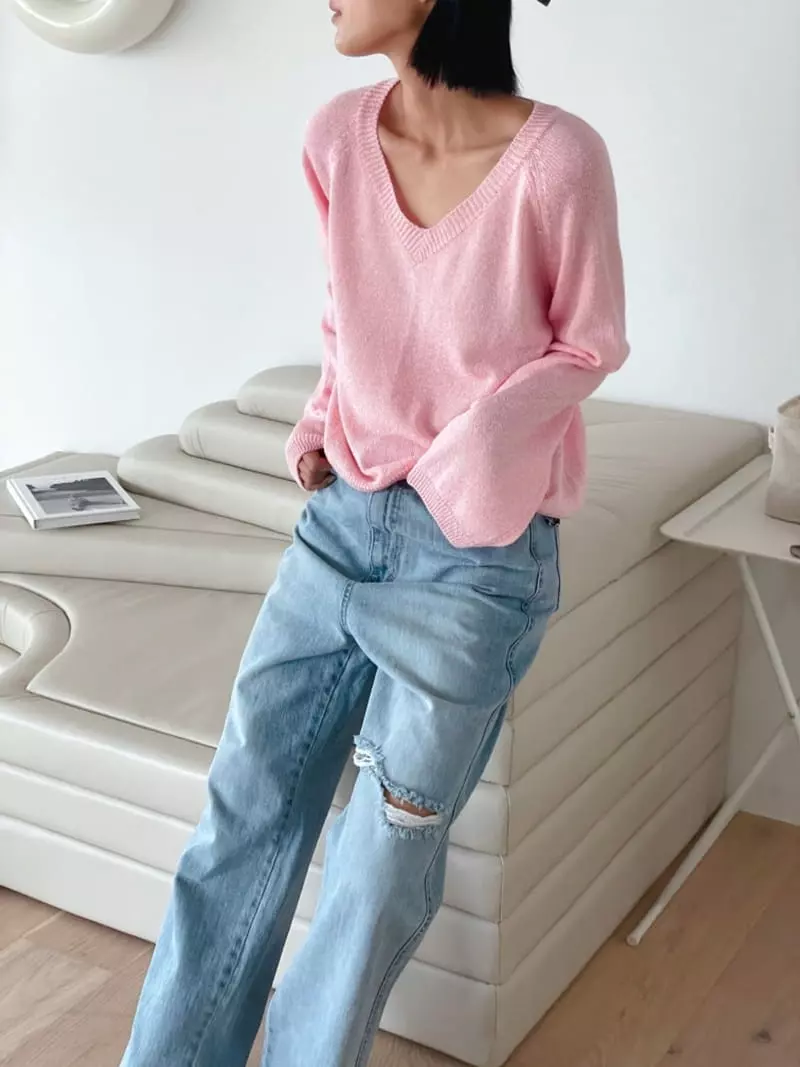 Almond Pepe - Korean Women Fashion - #womensfashion - Holen Linen  Knit - 3