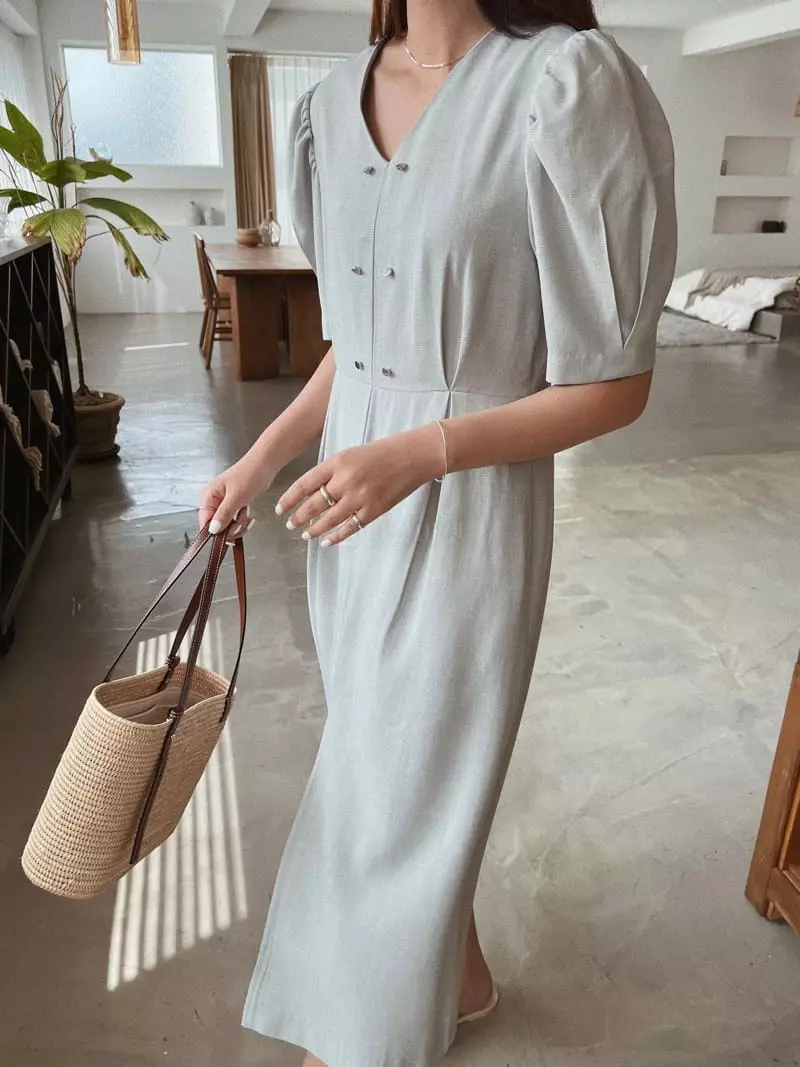 Almond Pepe - Korean Women Fashion - #womensfashion - Tulip Puff One-piece
