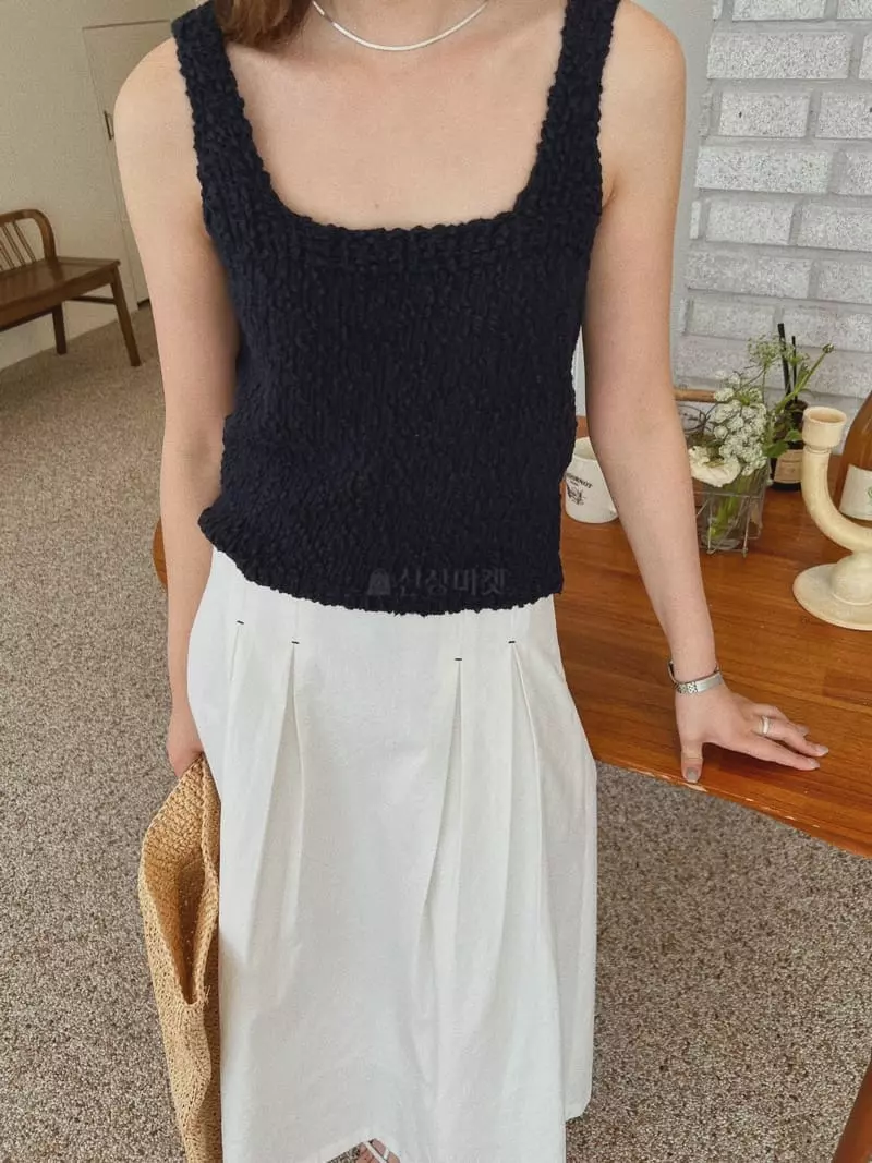 Almond Pepe - Korean Women Fashion - #womensfashion - Slub Knit Sleeveless - 11