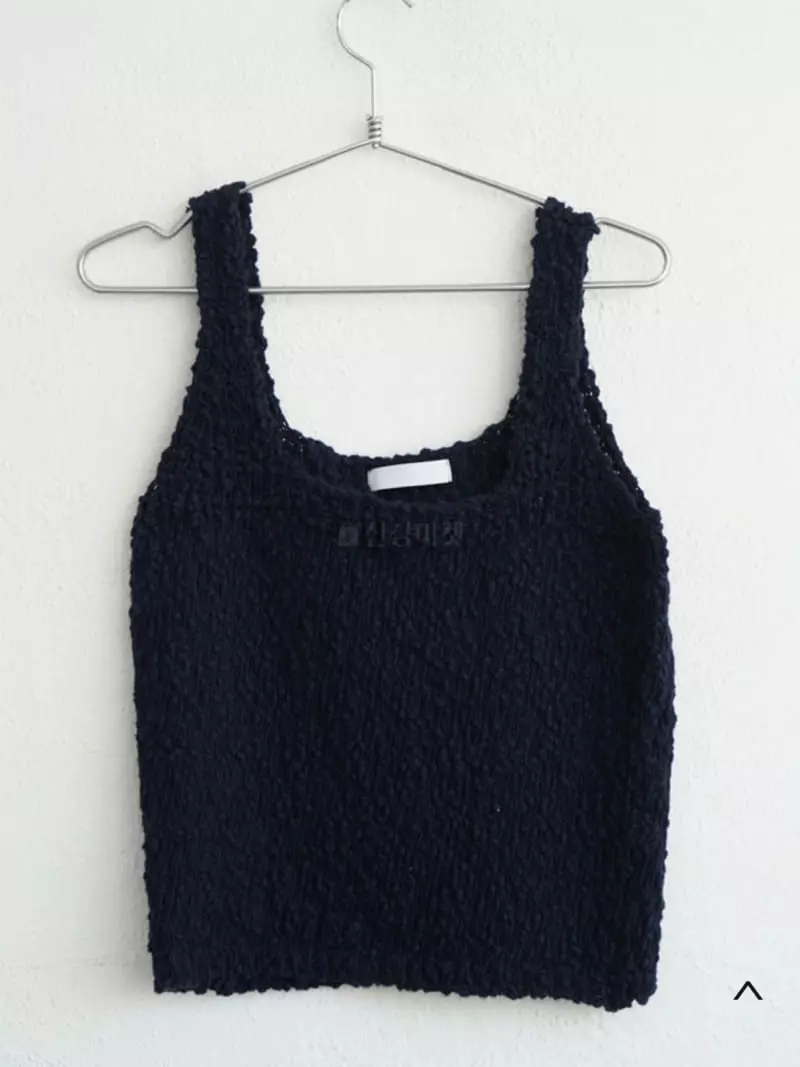 Almond Pepe - Korean Women Fashion - #womensfashion - Slub Knit Sleeveless - 9