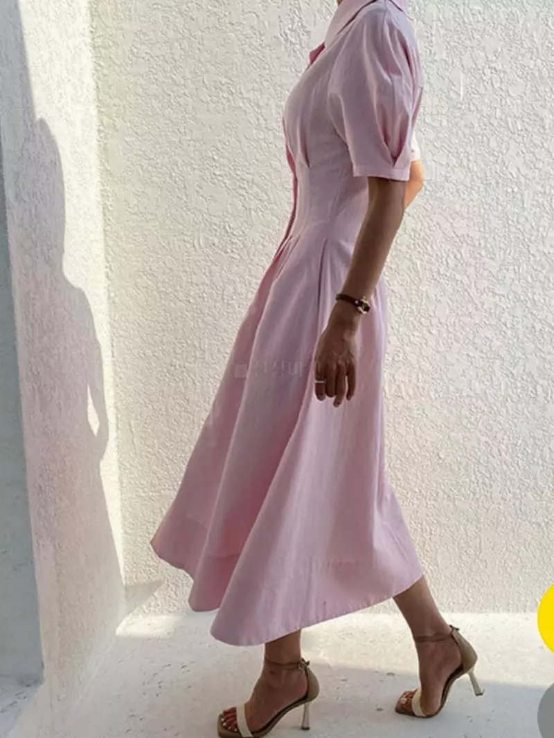 Almond Pepe - Korean Women Fashion - #womensfashion - Retro Linen One-piece
