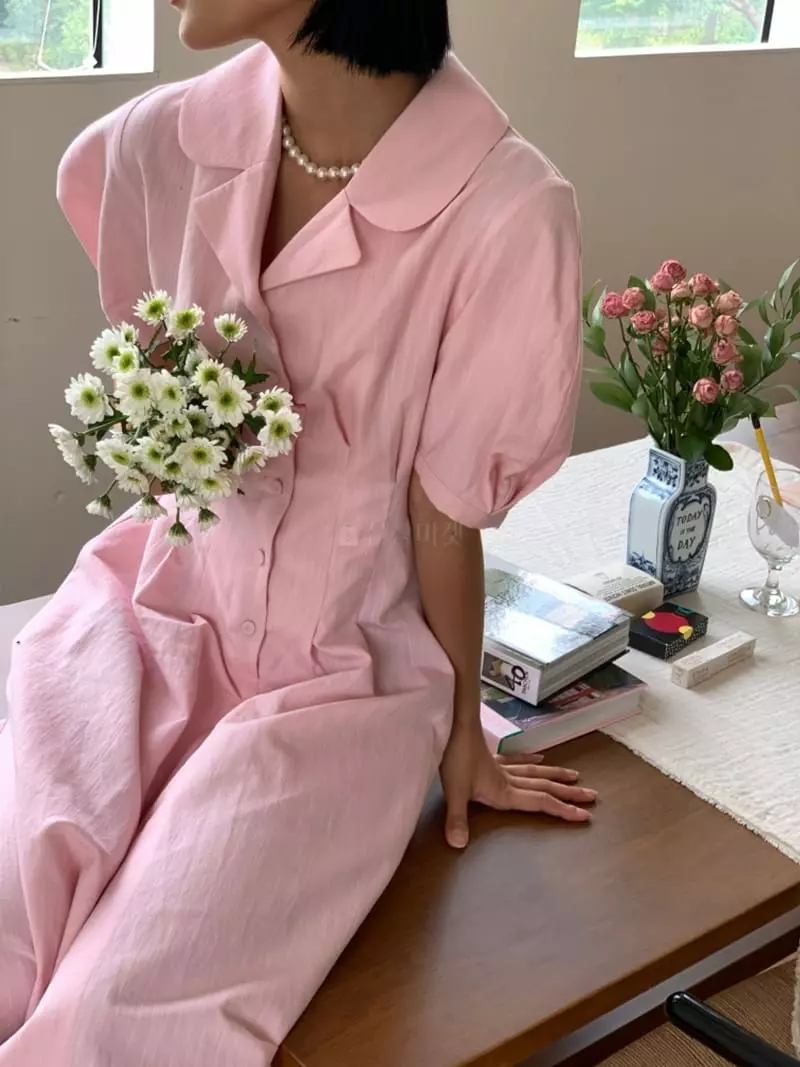 Almond Pepe - Korean Women Fashion - #womensfashion - Retro Linen One-piece - 11