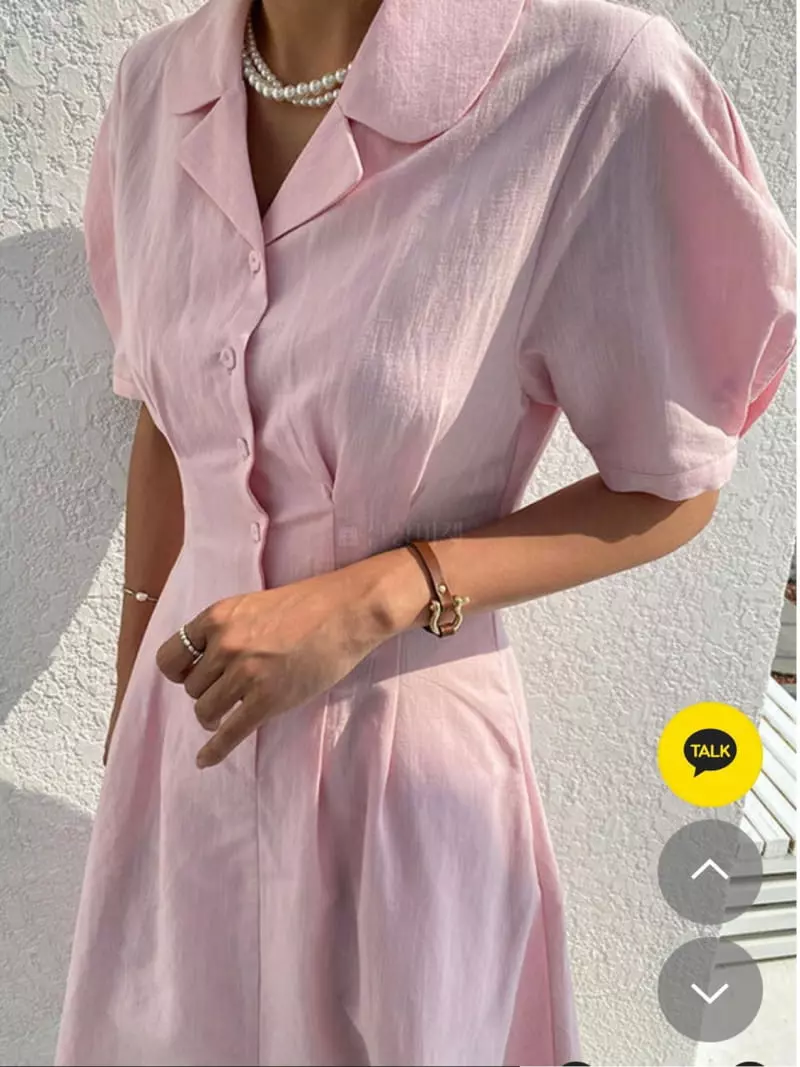Almond Pepe - Korean Women Fashion - #womensfashion - Retro Linen One-piece - 3