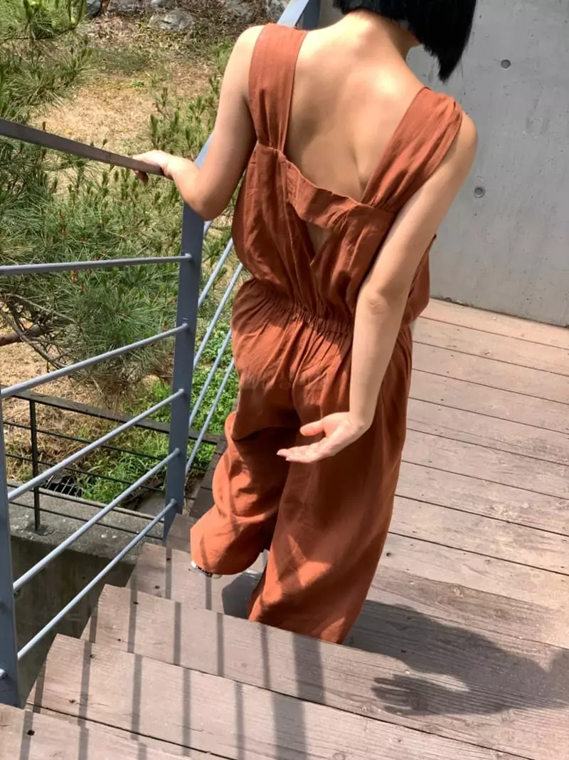 Almond Pepe - Korean Women Fashion - #womensfashion - Nine Linen Jumpsuit - 7