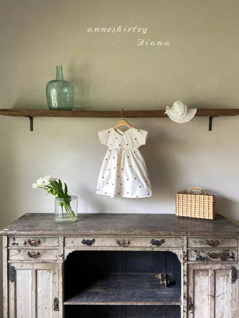 Anne Shirley - Korean Baby Fashion - #babylifestyle - Heart Embroidery One-piece