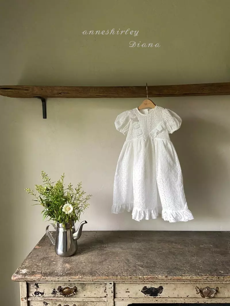 Anne Shirley - Korean Baby Fashion - #onlinebabyshop - Eyelet One-piece - 6