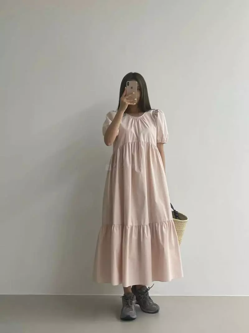 Another Avenue - Korean Women Fashion - #momslook - Plare Shirring One-piece - 9