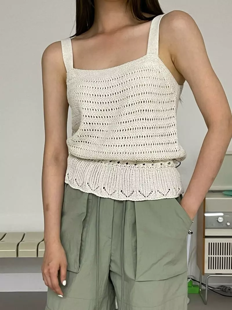 Another Avenue - Korean Women Fashion - #momslook - Frill Sleeveless Knit - 6