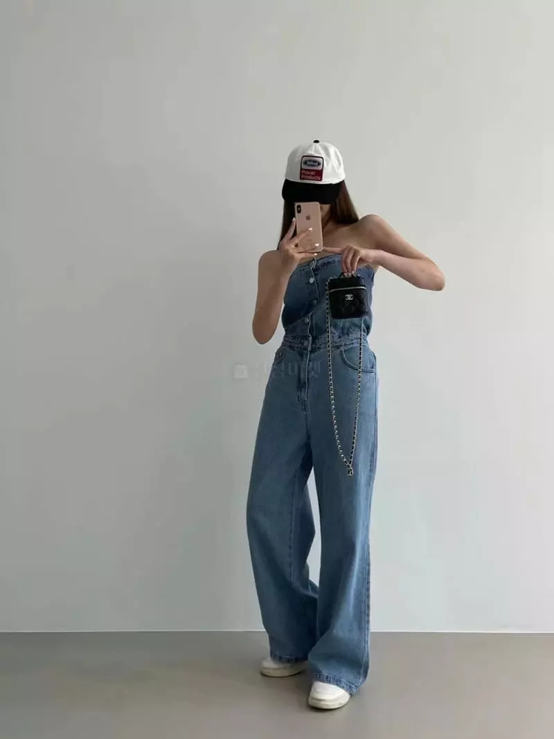 Another Avenue - Korean Women Fashion - #momslook - Top Deim Jumpsuit - 5