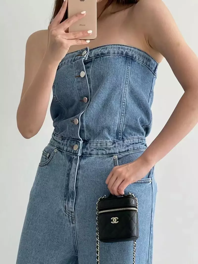 Another Avenue - Korean Women Fashion - #momslook - Top Deim Jumpsuit - 6