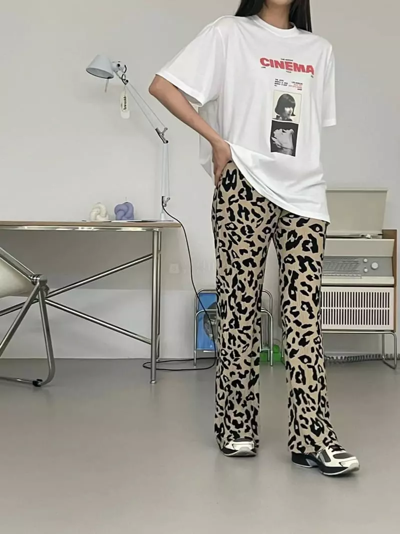 Another Avenue - Korean Women Fashion - #momslook - Big Leopard Pants - 12