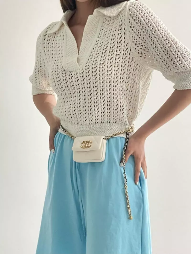Another Avenue - Korean Women Fashion - #momslook - See Through Collar Knit - 8