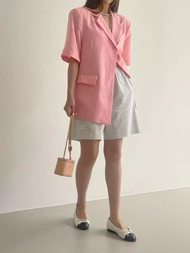 Another Avenue - Korean Women Fashion - #momslook - Short Sleeves Jacket - 4