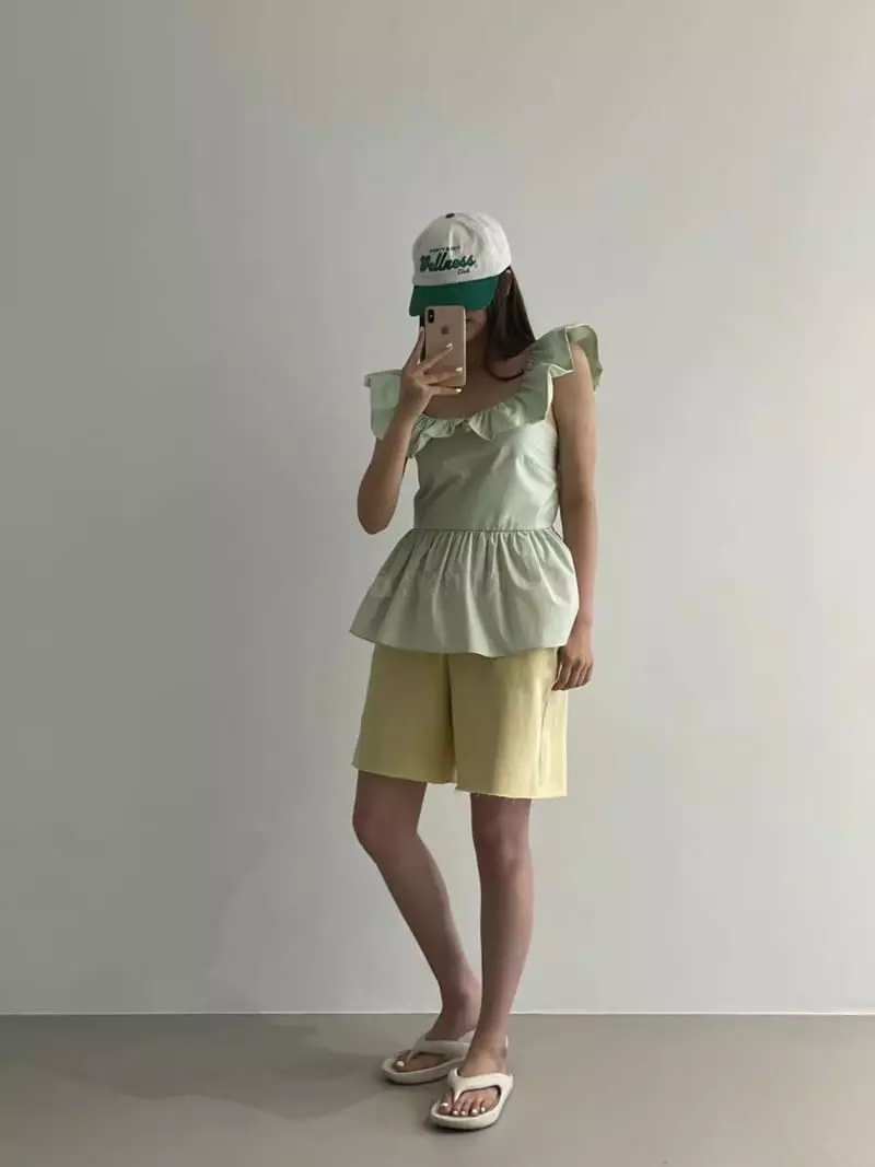 Another Avenue - Korean Women Fashion - #momslook - Sleeveles Frill Blouse - 8