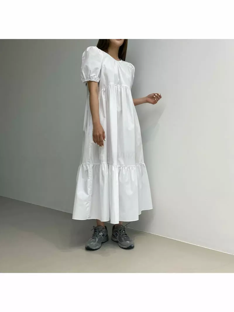 Another Avenue - Korean Women Fashion - #momslook - Plare Shirring One-piece - 3
