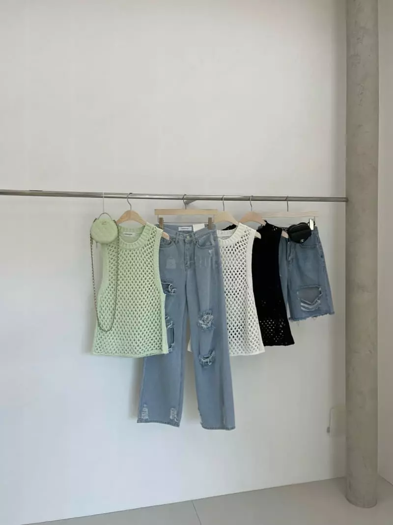 Another Avenue - Korean Women Fashion - #momslook - Tape Knit Vest