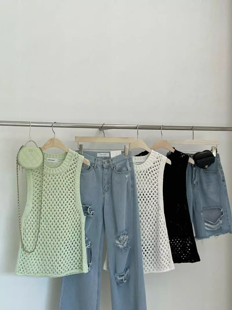 Another Avenue - Korean Women Fashion - #momslook - Tape Knit Vest - 3
