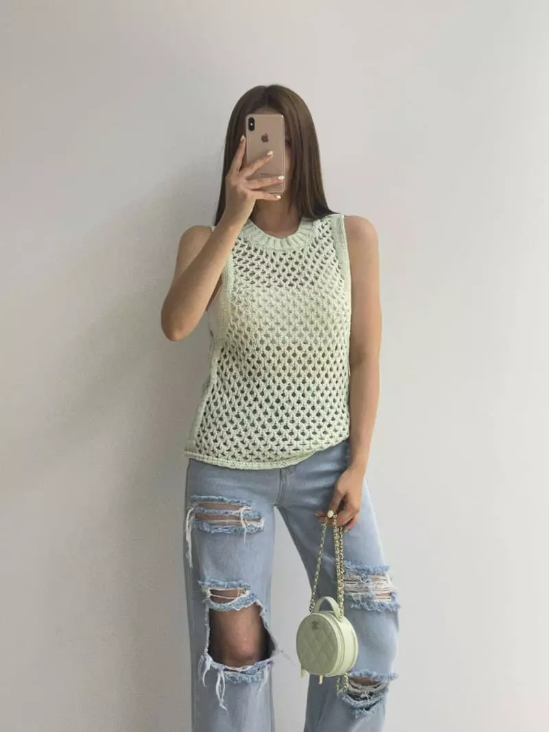 Another Avenue - Korean Women Fashion - #momslook - Tape Knit Vest - 5