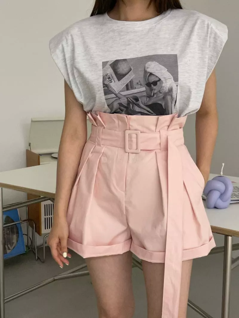 Another Avenue - Korean Women Fashion - #momslook - Belt Band Shorts - 3
