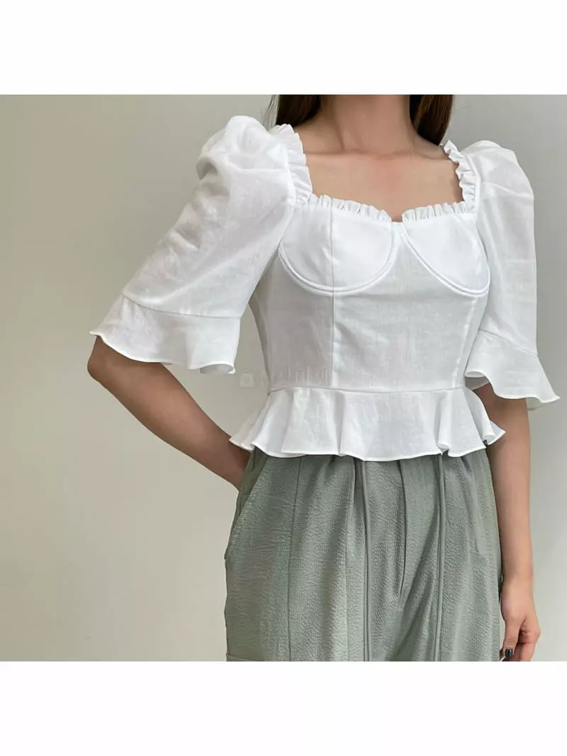 Another Avenue - Korean Women Fashion - #momslook - Puff Blouse - 3