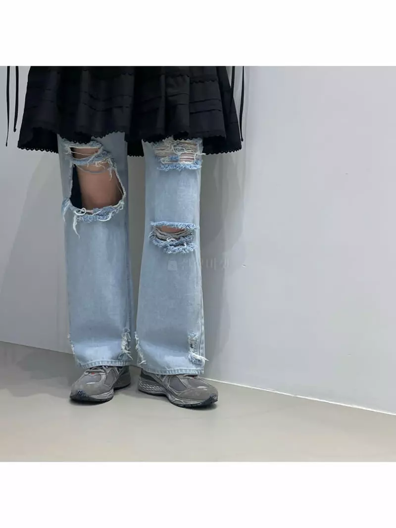 Another Avenue - Korean Women Fashion - #restrostyle - Dist Loyde Long Jeans - 8