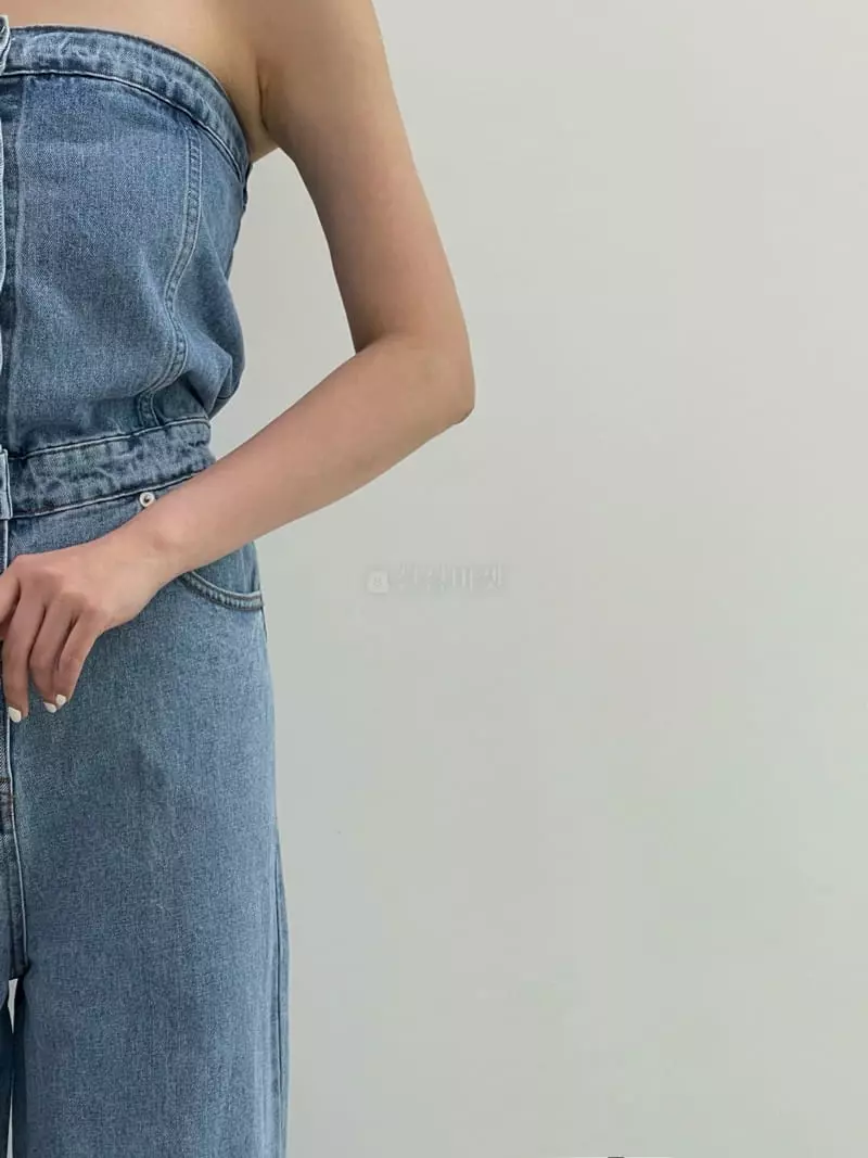 Another Avenue - Korean Women Fashion - #womensfashion - Top Deim Jumpsuit