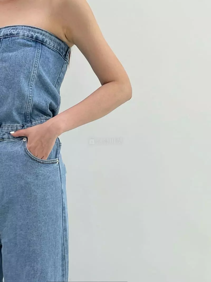 Another Avenue - Korean Women Fashion - #womensfashion - Top Deim Jumpsuit - 3