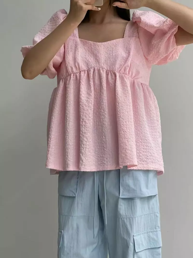 Another Avenue - Korean Women Fashion - #womensfashion - Cube Blouse - 5