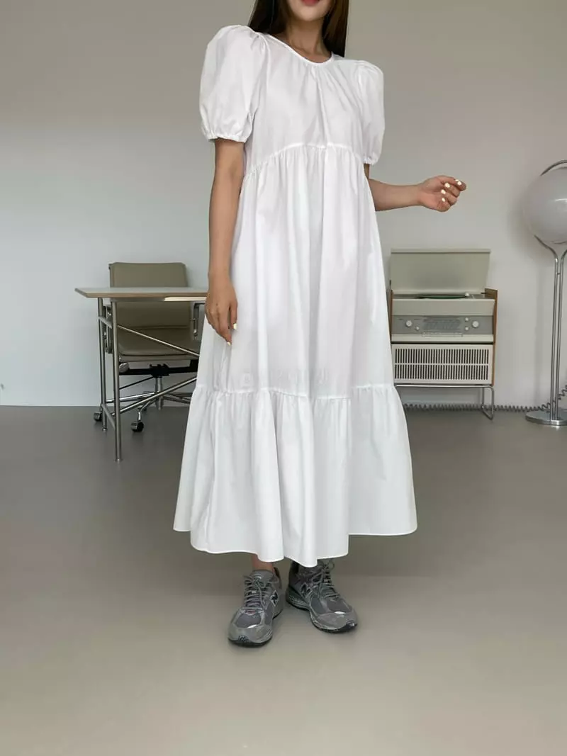 Another Avenue - Korean Women Fashion - #momslook - Plare Shirring One-piece - 4