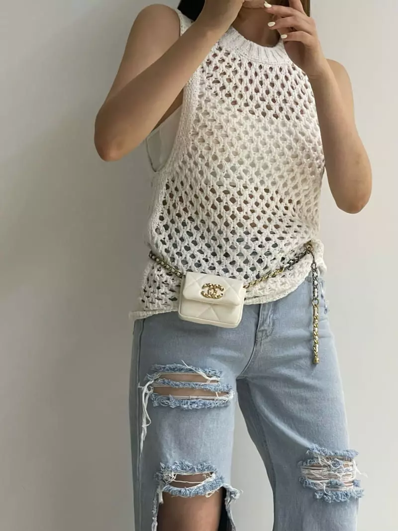 Another Avenue - Korean Women Fashion - #womensfashion - Tape Knit Vest - 10